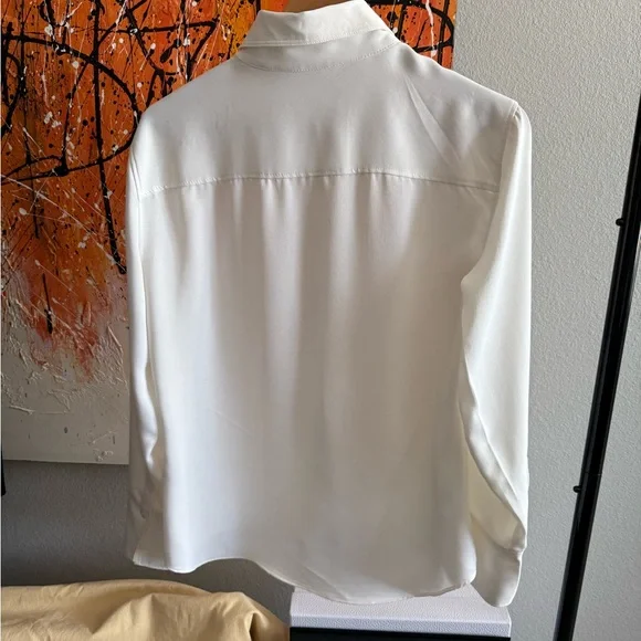 Zara White Dress Shirt Classic Long-Sleeved - Picture 2 of 3